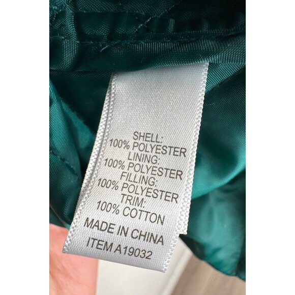 Appleseed's Green Berkshire Quilted Zip Snap Jacket Pockets Lightweight Womens 2 - Picture 6 of 6